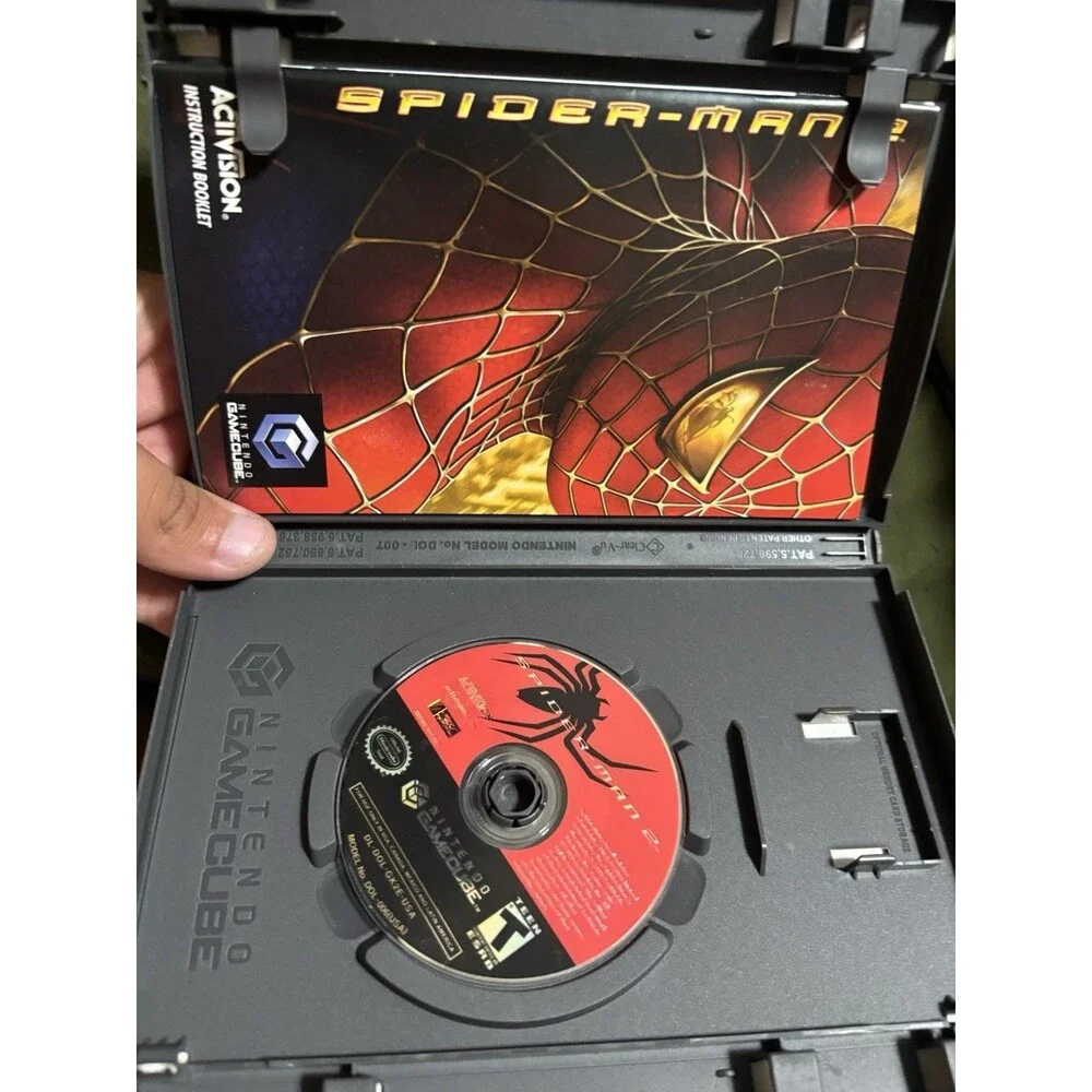 Spider-Man 2 (Nintendo GameCube, 2004) - Tested Game Disc / DAMAGED ARTWORK